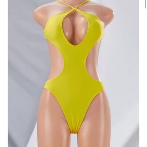 NEW WITH TAGS KYLIE SWIM Yellow One Piece Small